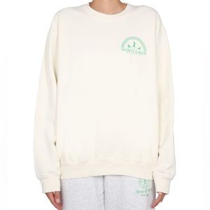 Sporty & Rich Fitness Group Sweatshirt Natural Large